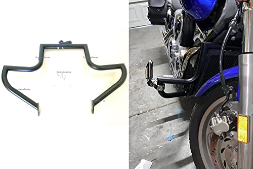 MyLohas Engine Guard Crash HIGH Bar for Honda VTX 1300 R S C Models 1300R 1300C CL 1.5"(Matte Black)