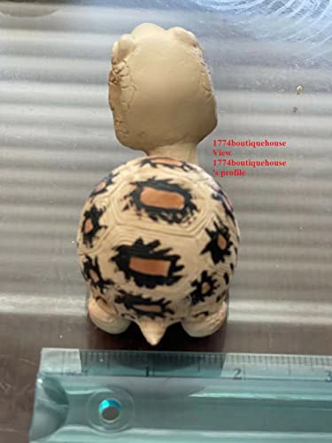 Lifelike Big Head Leopard Print Tortoise Statue Reptile Resin Figure Decor 4"