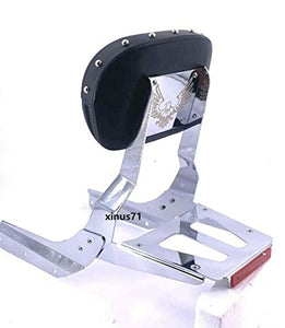 Sissy Bar Backrest with Luggage Rack for Honda VTX 1300N 1300R 1300S 1800N 1800R 1800S (Stud)